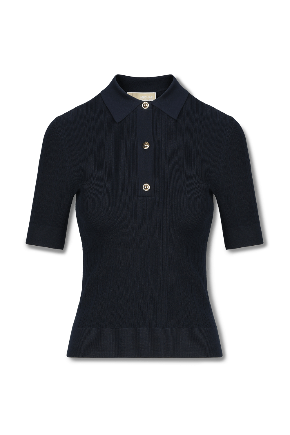 תמונה קידמית של Button Polo Shirt in Black