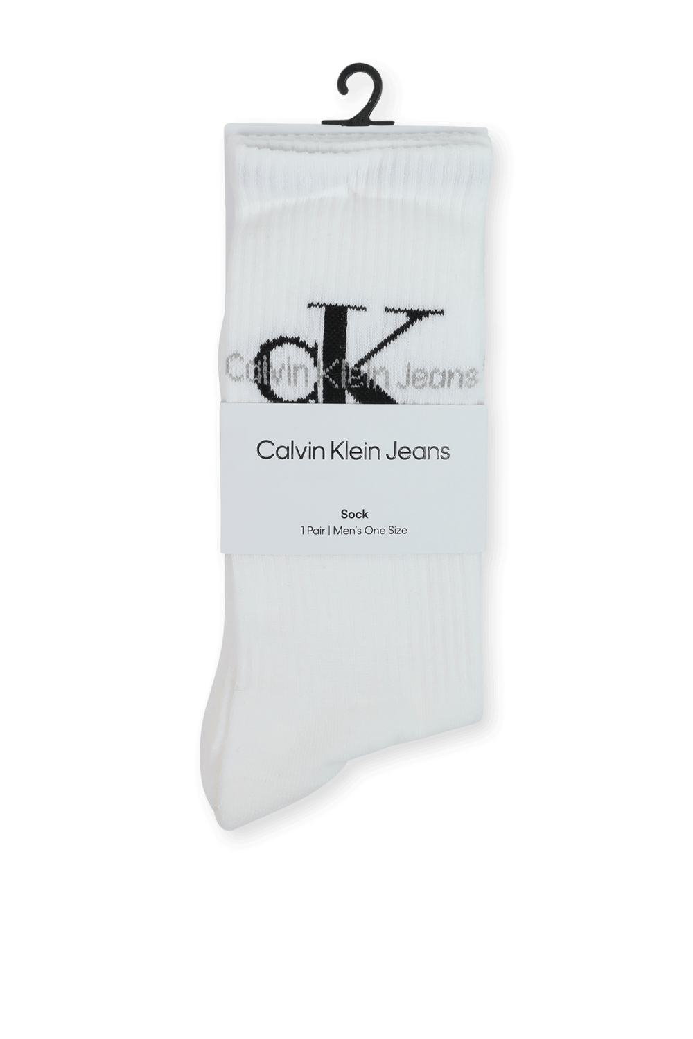 תמונה קידמית של זוג גרבי ריב בגוון לבן