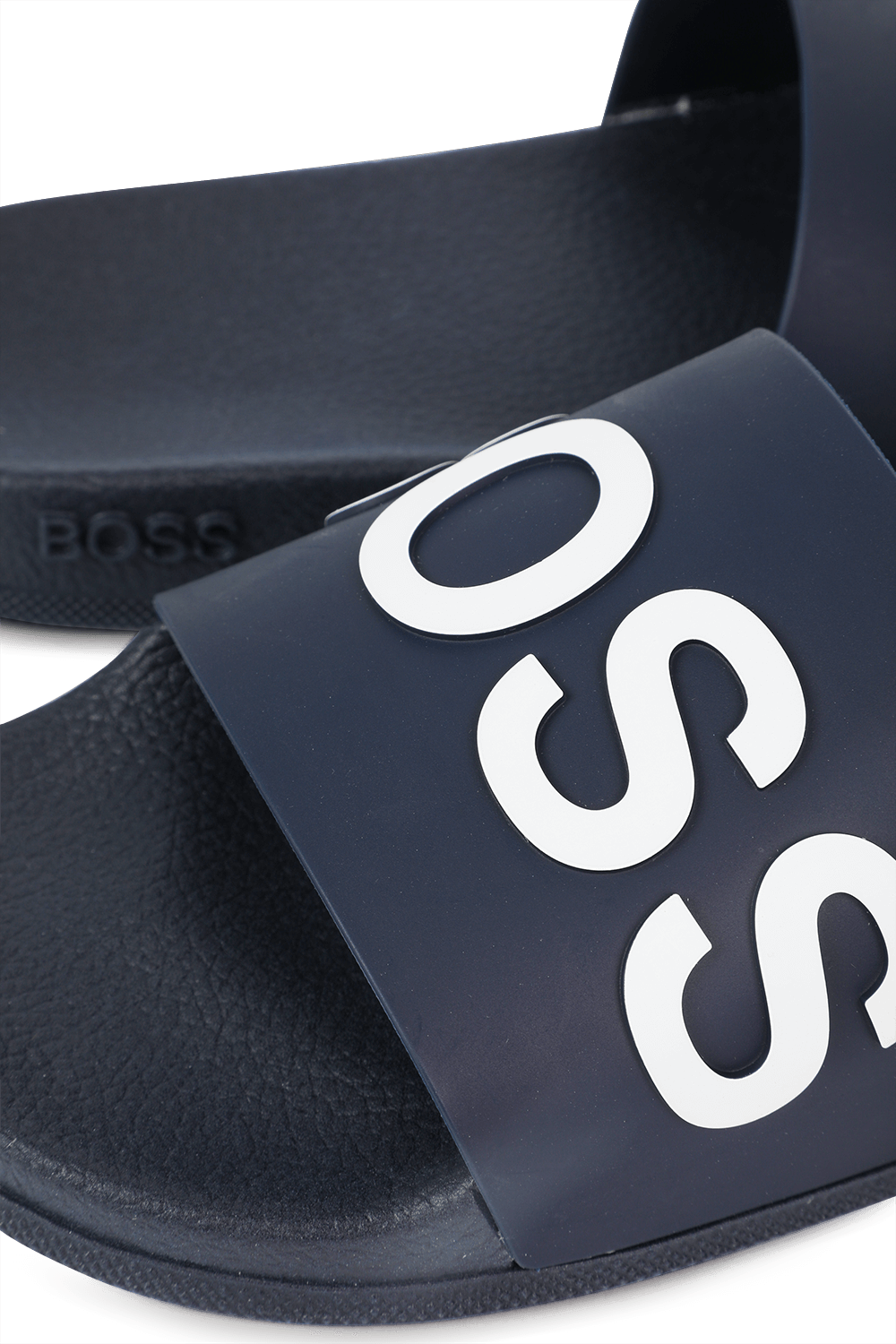 Hugo Bay Slide Sandals in Black BOSS