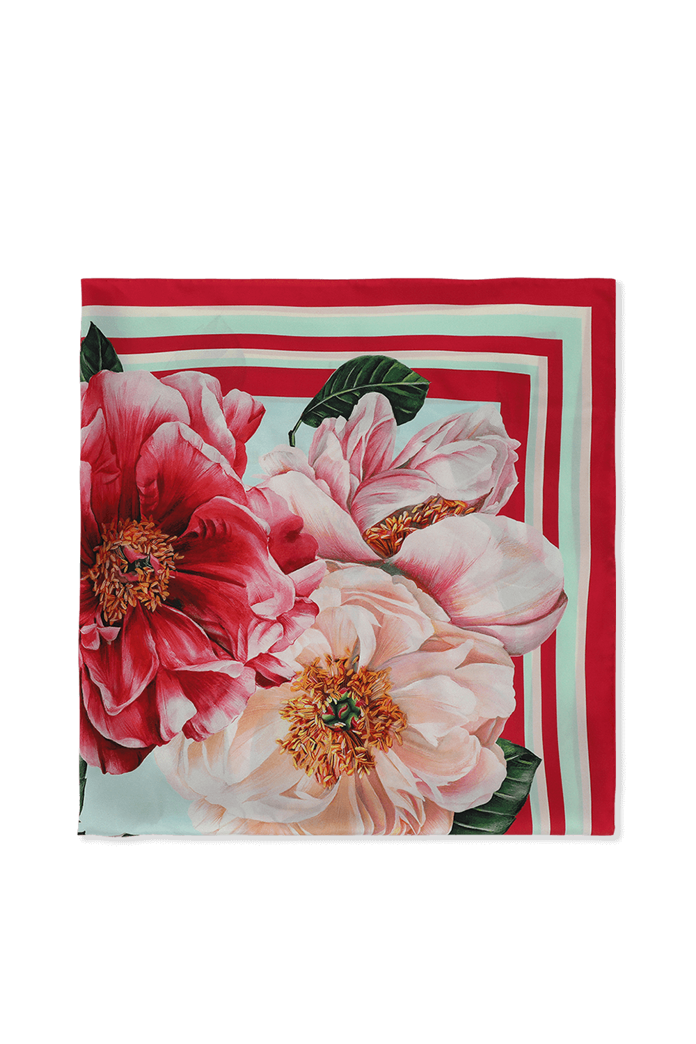 תמונה אחורית של Power Pastel Large Silk Scarf in Pink and Light Blue