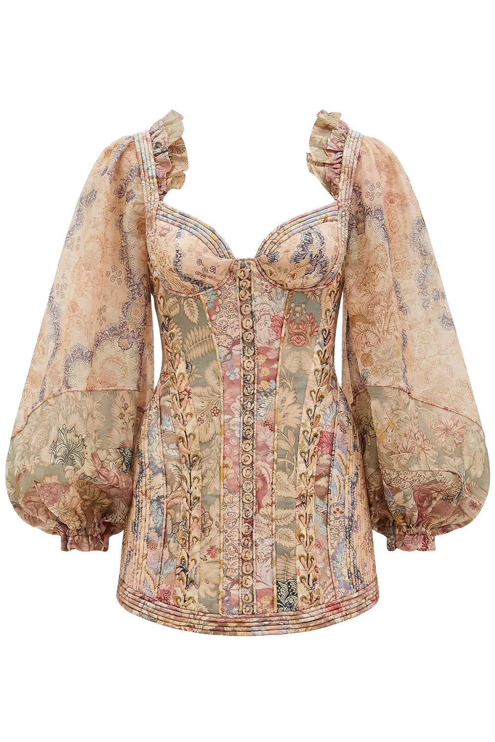 תמונה קידמית של שמלת פשתן מיני