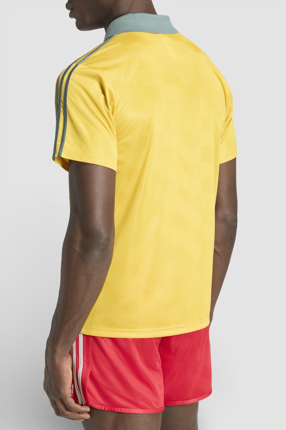 תמונת דוגמן אחורית של חולצת פולו כדורגל בוב מארלי X אדידס