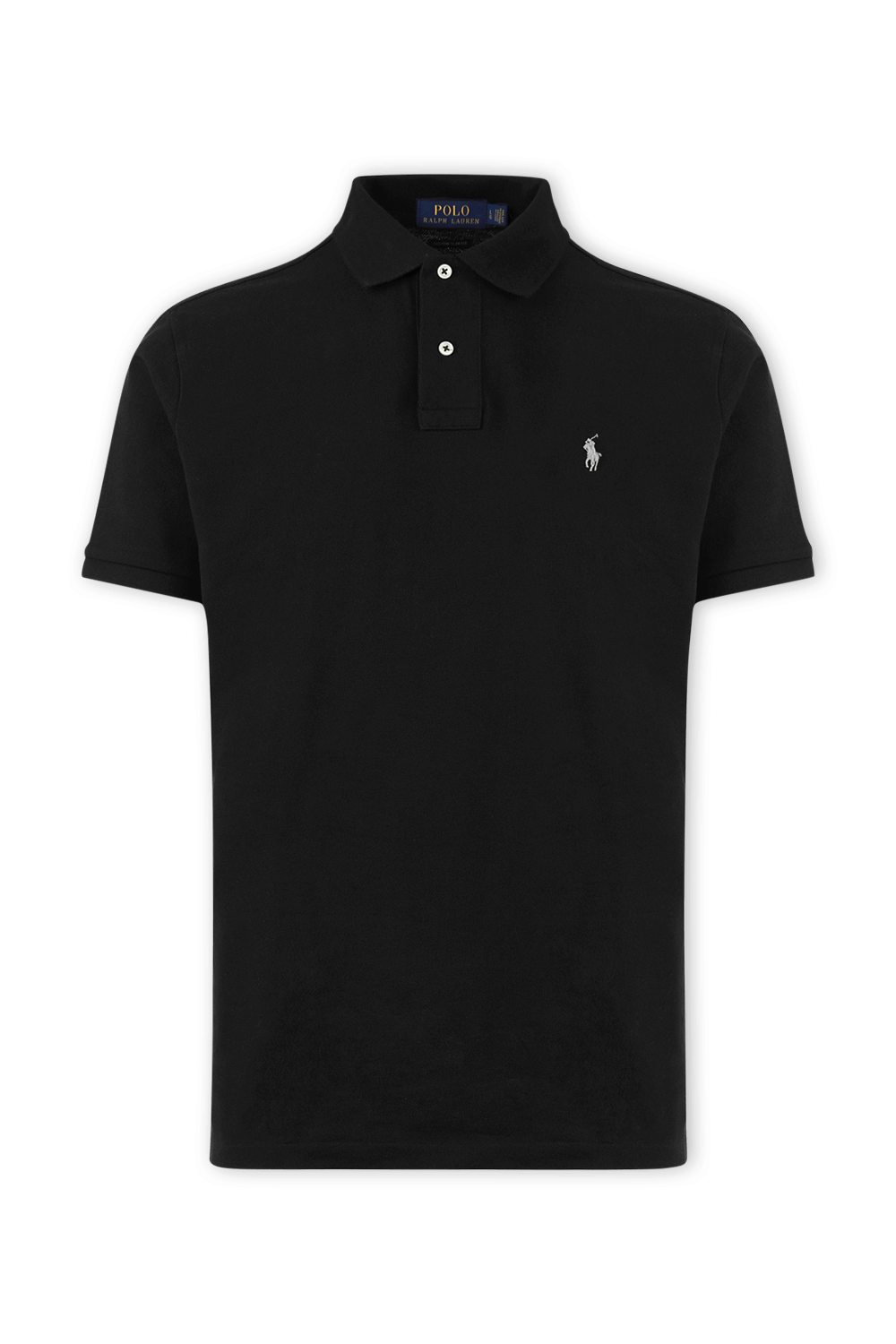 תמונה קידמית של Slim Fit Polo Shirt in Black