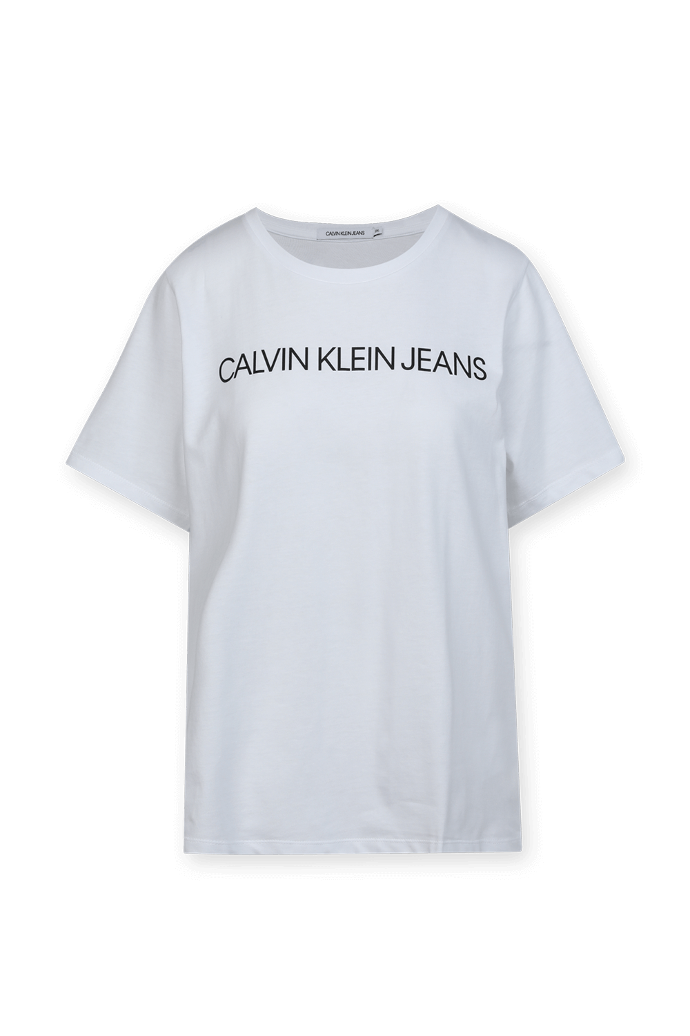 תמונה קידמית של Plus Size Organic Cotton Logo T-Shirt In White