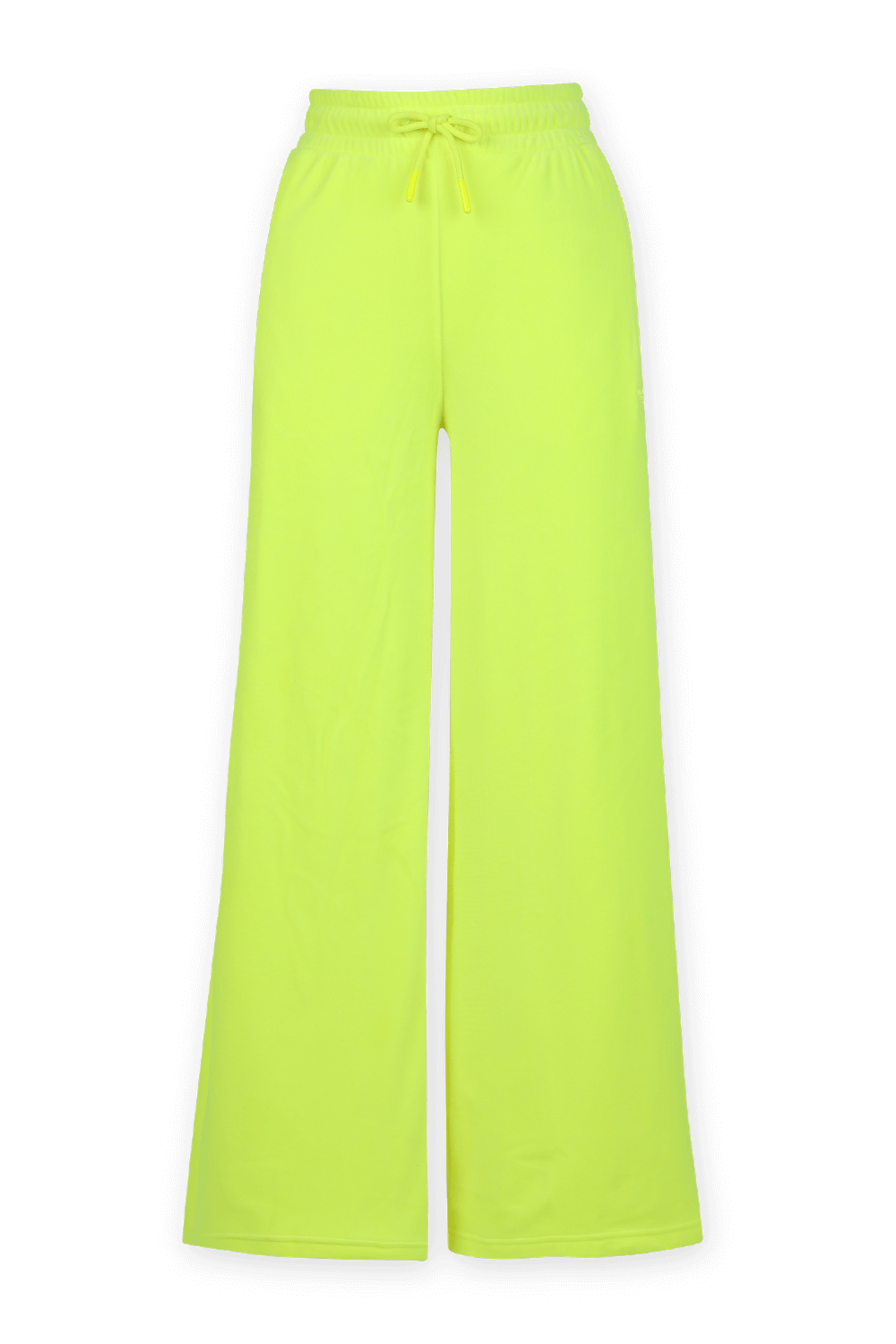 תמונה קידמית של ג'רמי סקוט לאדידס מכנסי טרנינג מתרחבים בגוון צהוב