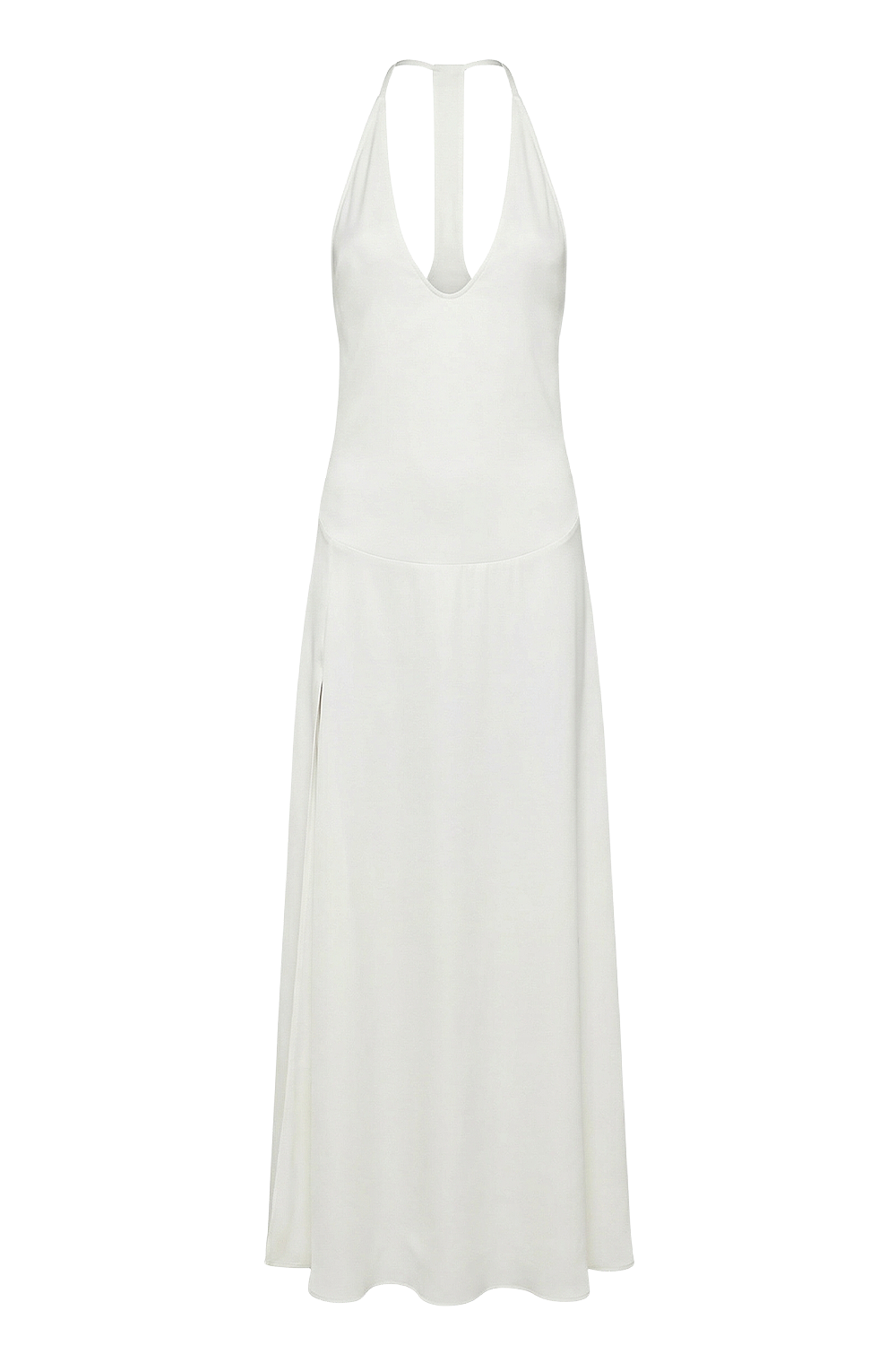 תמונה אחורית של שמלת מקסי ישרה