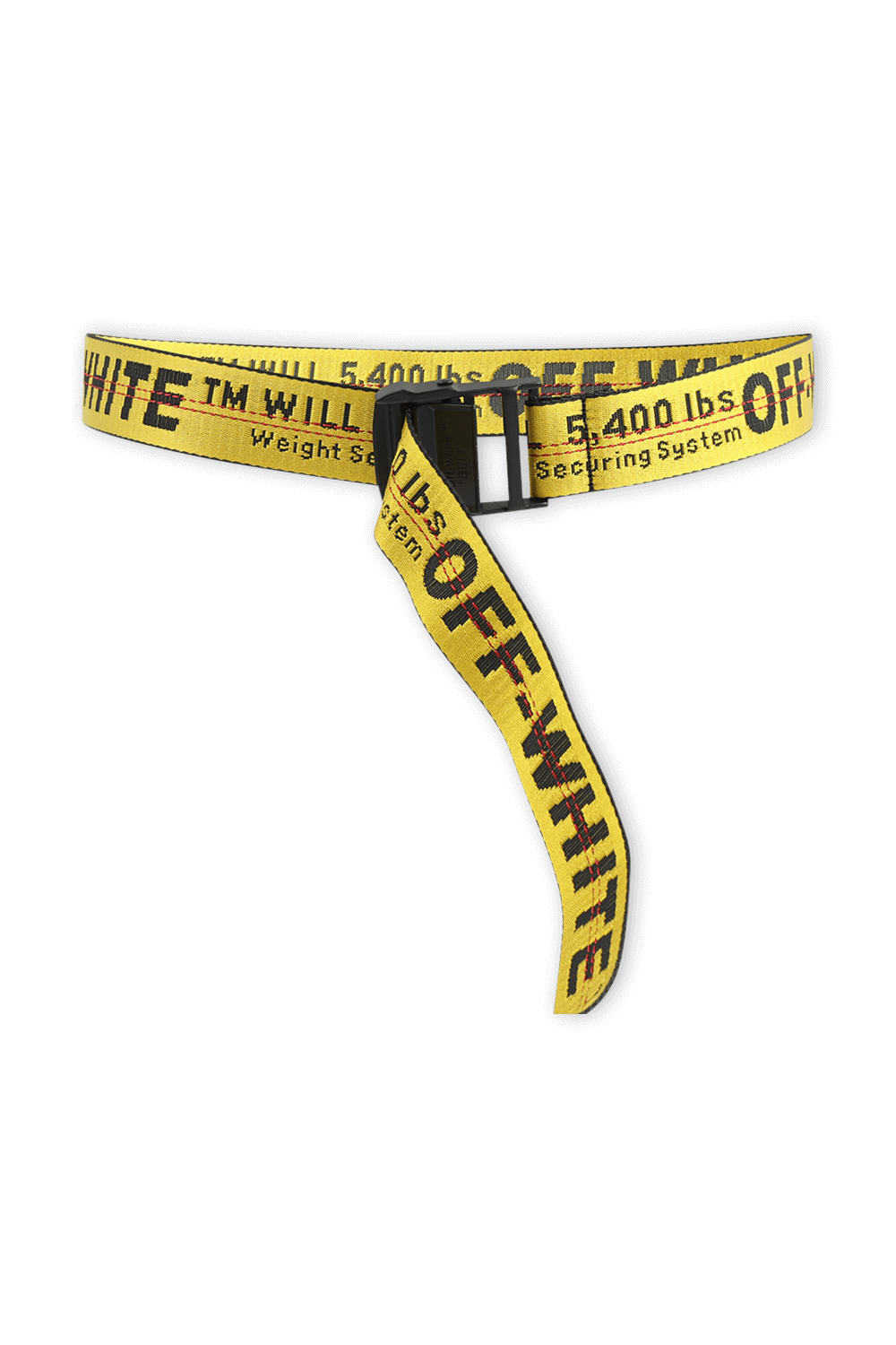 Classic Industrial Web Belt In Yellow image number null OFF WHITE