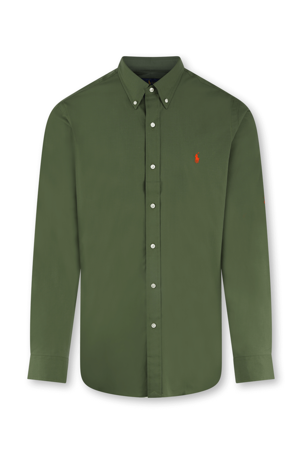 תמונה קידמית של חולצה מכופתרת ישרה מכונת פופלין