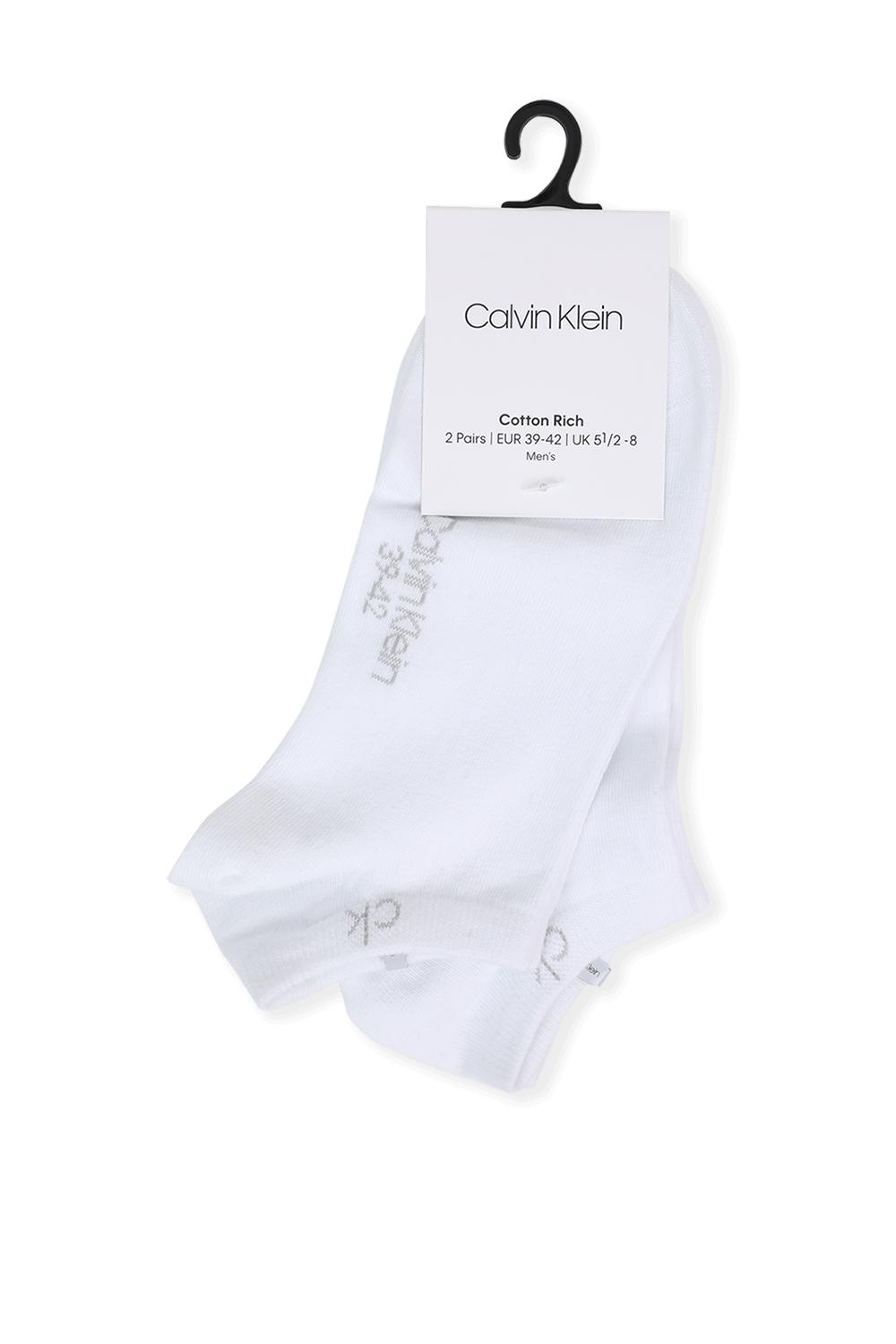 תמונה קידמית של 2 Pack Short CK Logo Socks in White