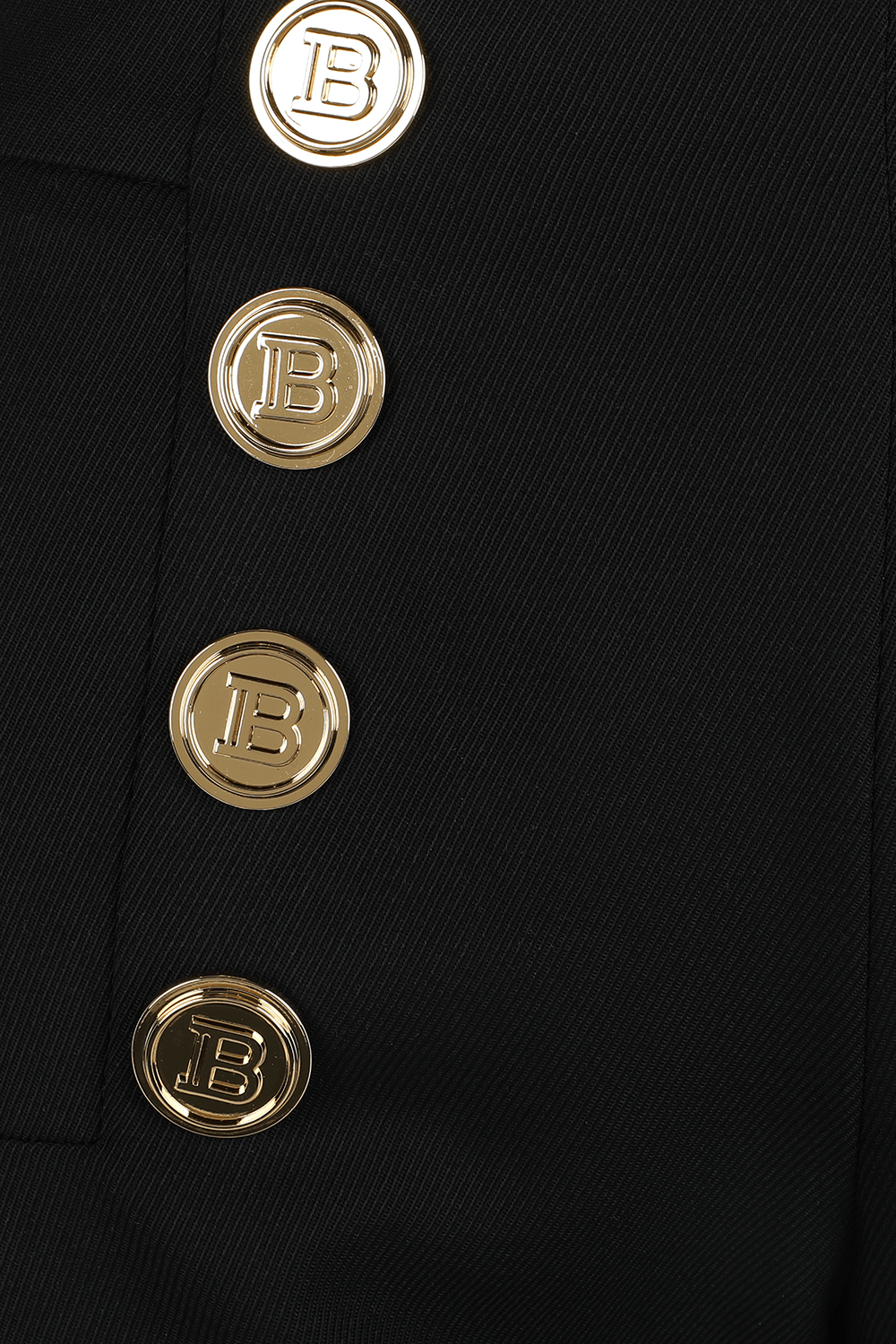מכנסי קרופ שחורים עם כפתורי זהב BALMAIN