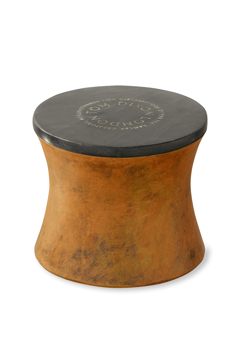 תמונה אחורית של נר בניחוח אקלקטי-אנדרגראונד בכלי חום בגודל לארג'