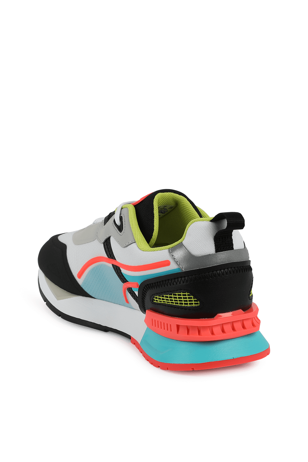 תמונה אחורית של Mirage Tech Sneakers in Black and Orange