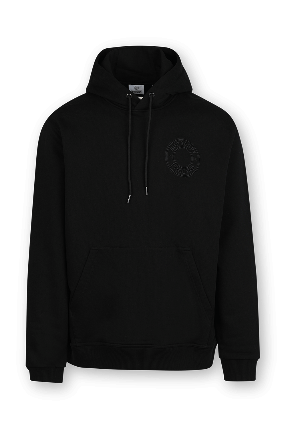 Embroidery Logo Hoodie in Black BURBERRY