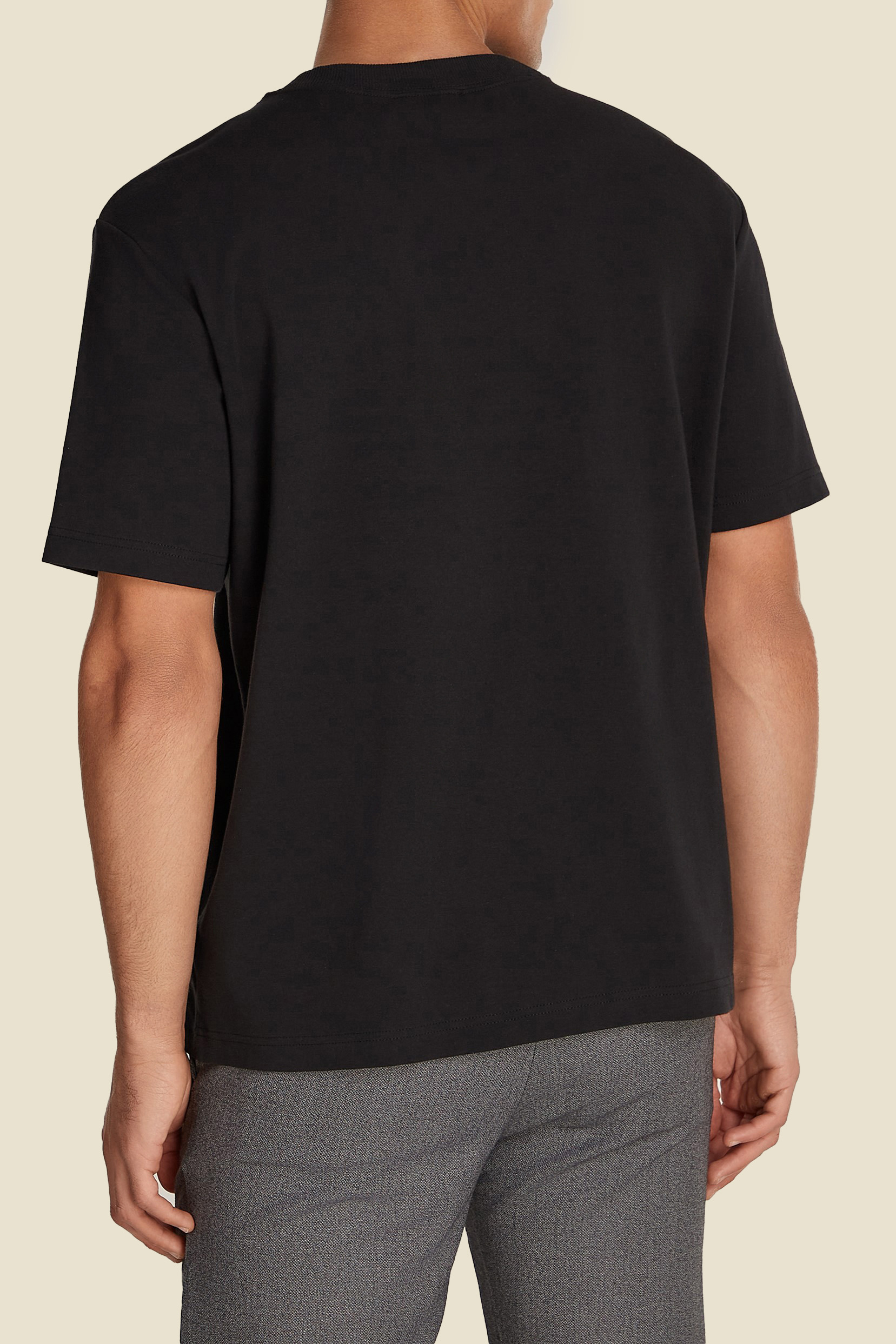 תמונת דוגמן אחורית של חולצת טי