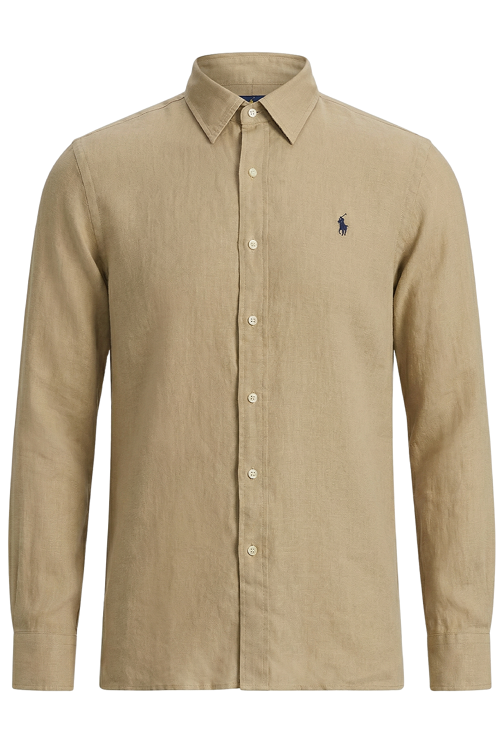 תמונה קידמית של חולצת כפתורים מפשתן