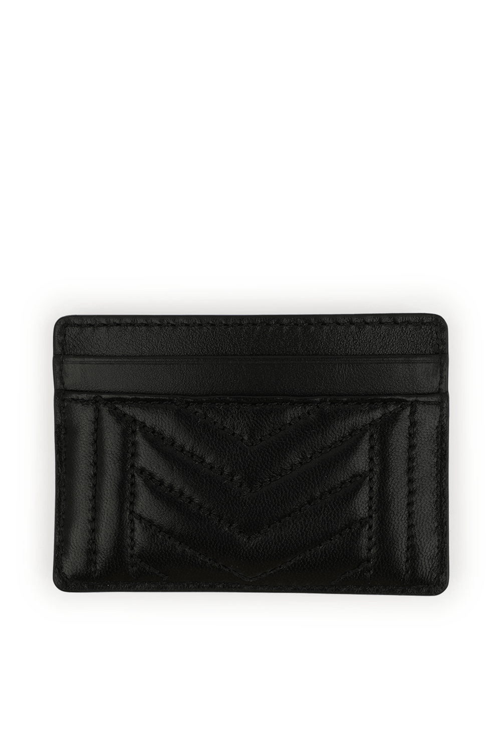 Quilted Leather Card Holder in Black MICHAEL KORS