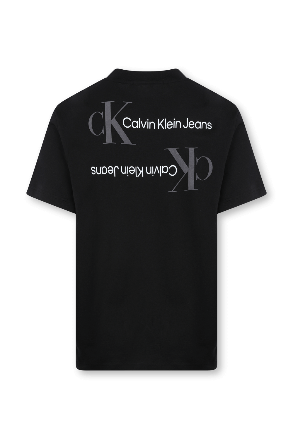 תמונה אחורית של חולצת טי שחורה עם לוגו בגב