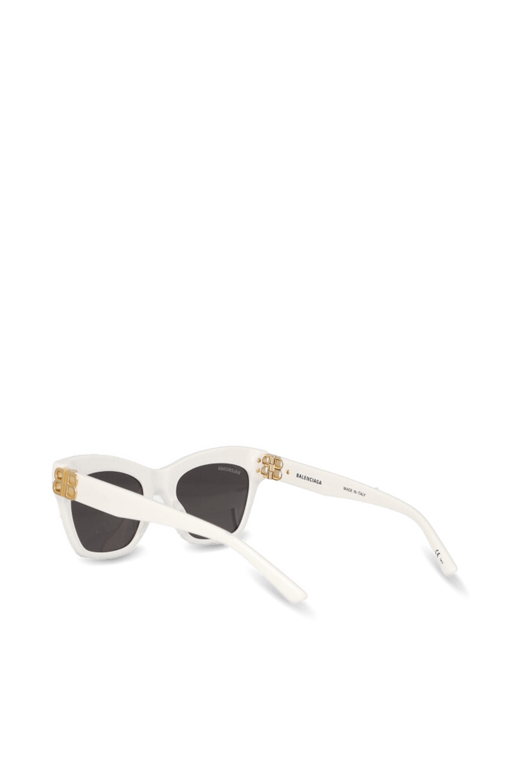 Dynasty Monogram Logo Sunglasses in White BALENCIAGA
