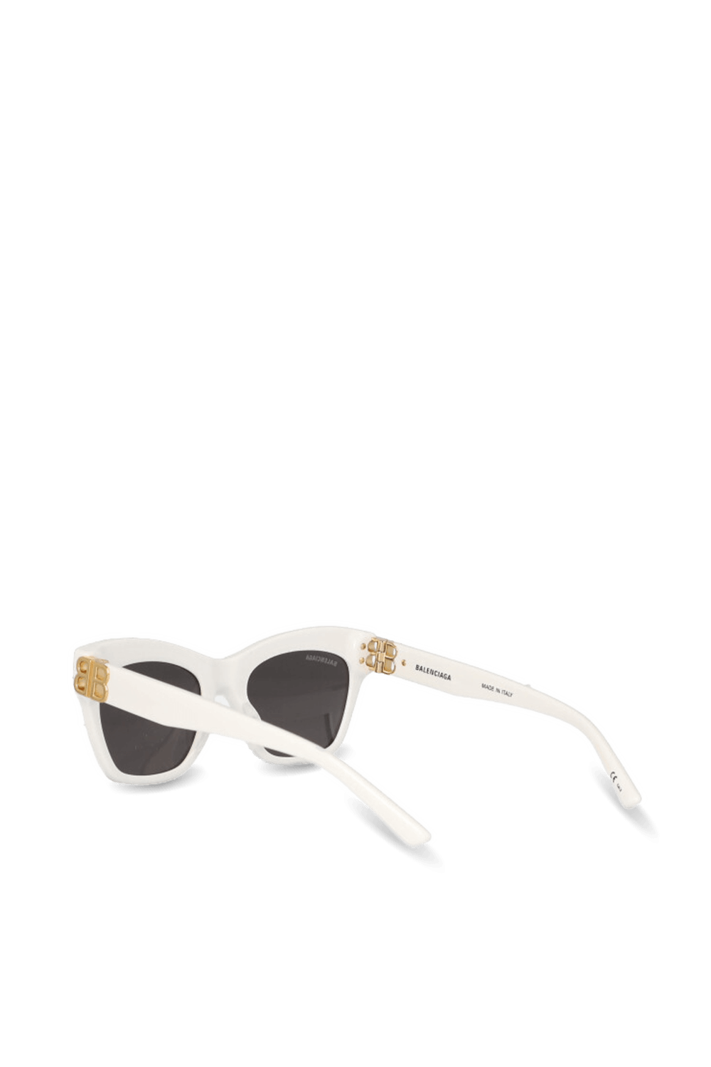 תמונה אחורית של Dynasty Monogram Logo Sunglasses in White
