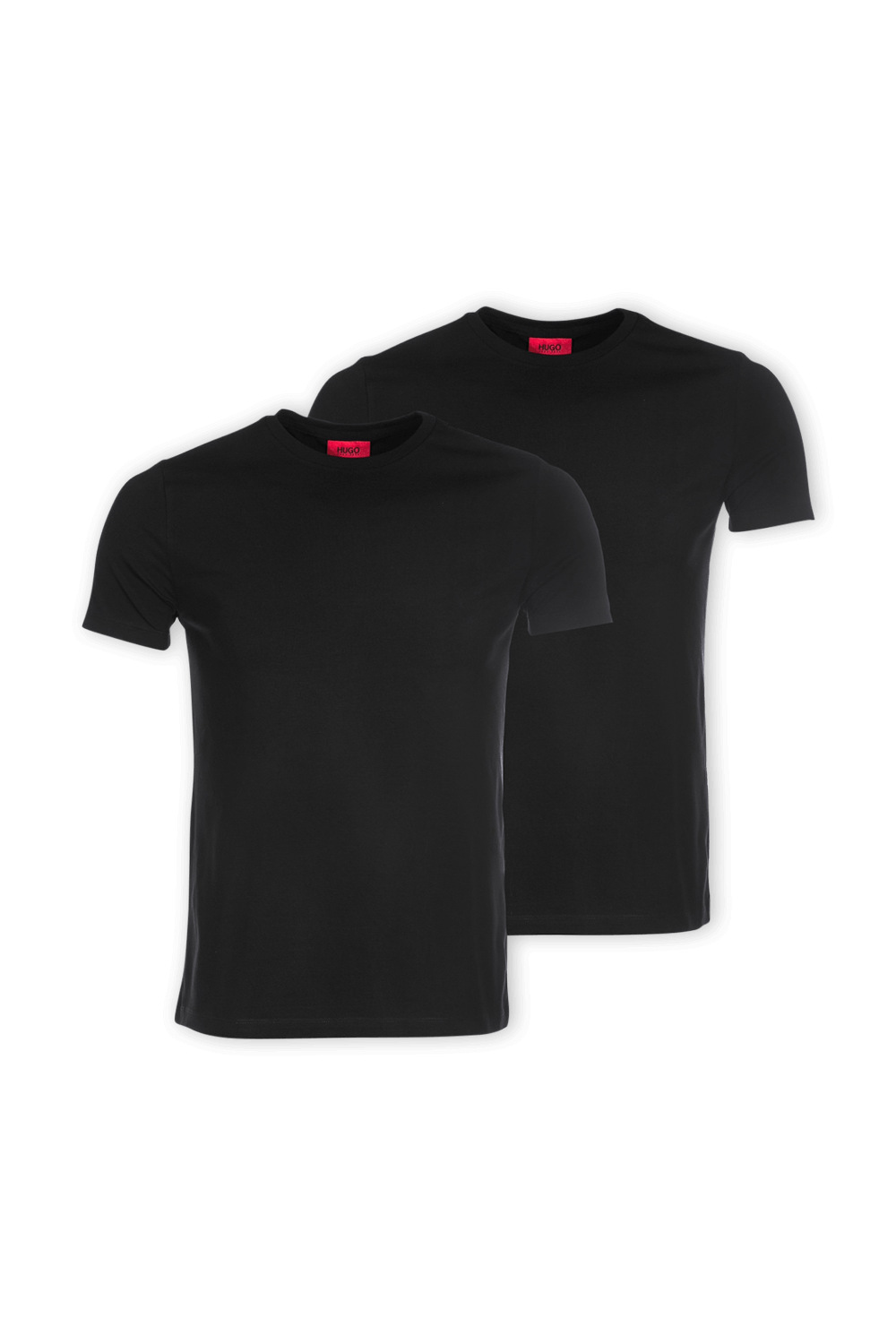 2P Cotton Shirt in Black image number null HUGO