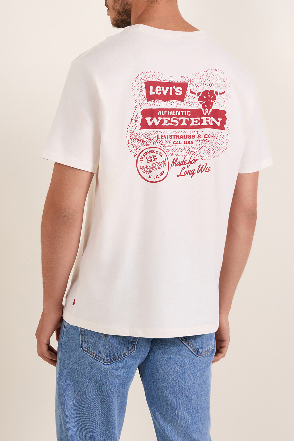 תמונת דוגמן אחורית של חולצת טי