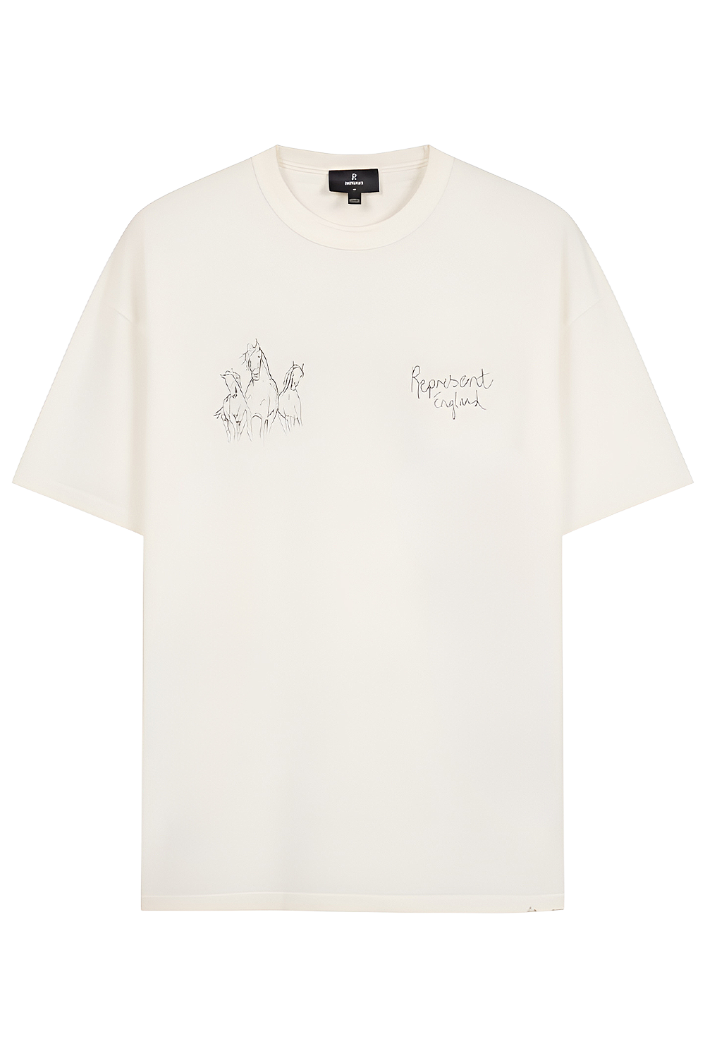 תמונה קידמית של חולצת טי מאויירת אוברסייז