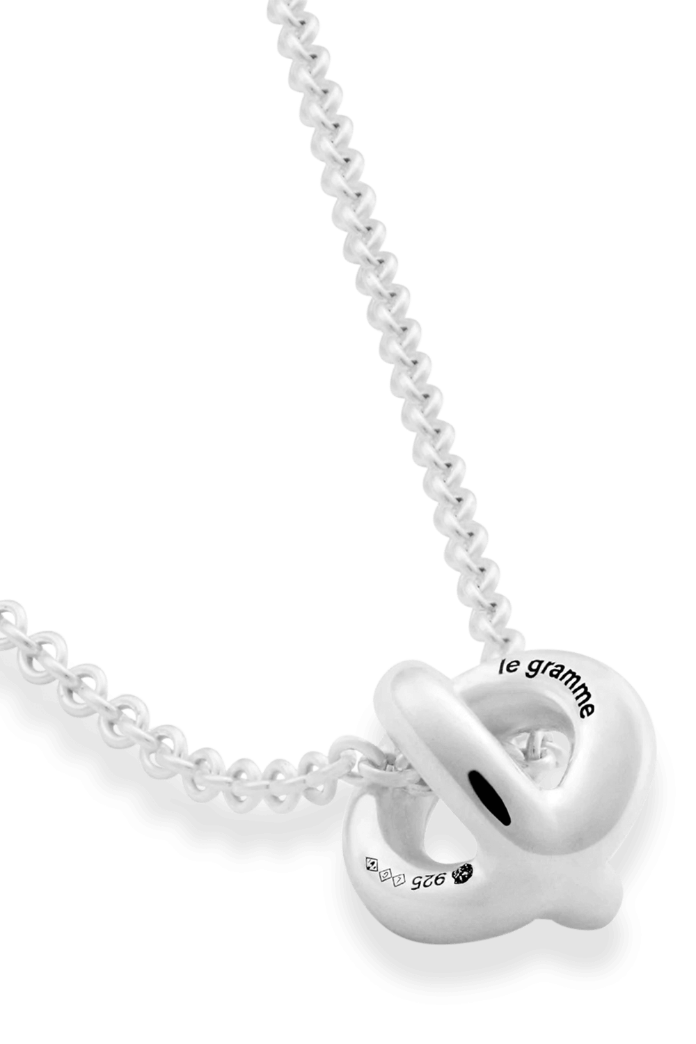 תמונה אחורית של שרשרת 1 גרם מכסף עם תליון