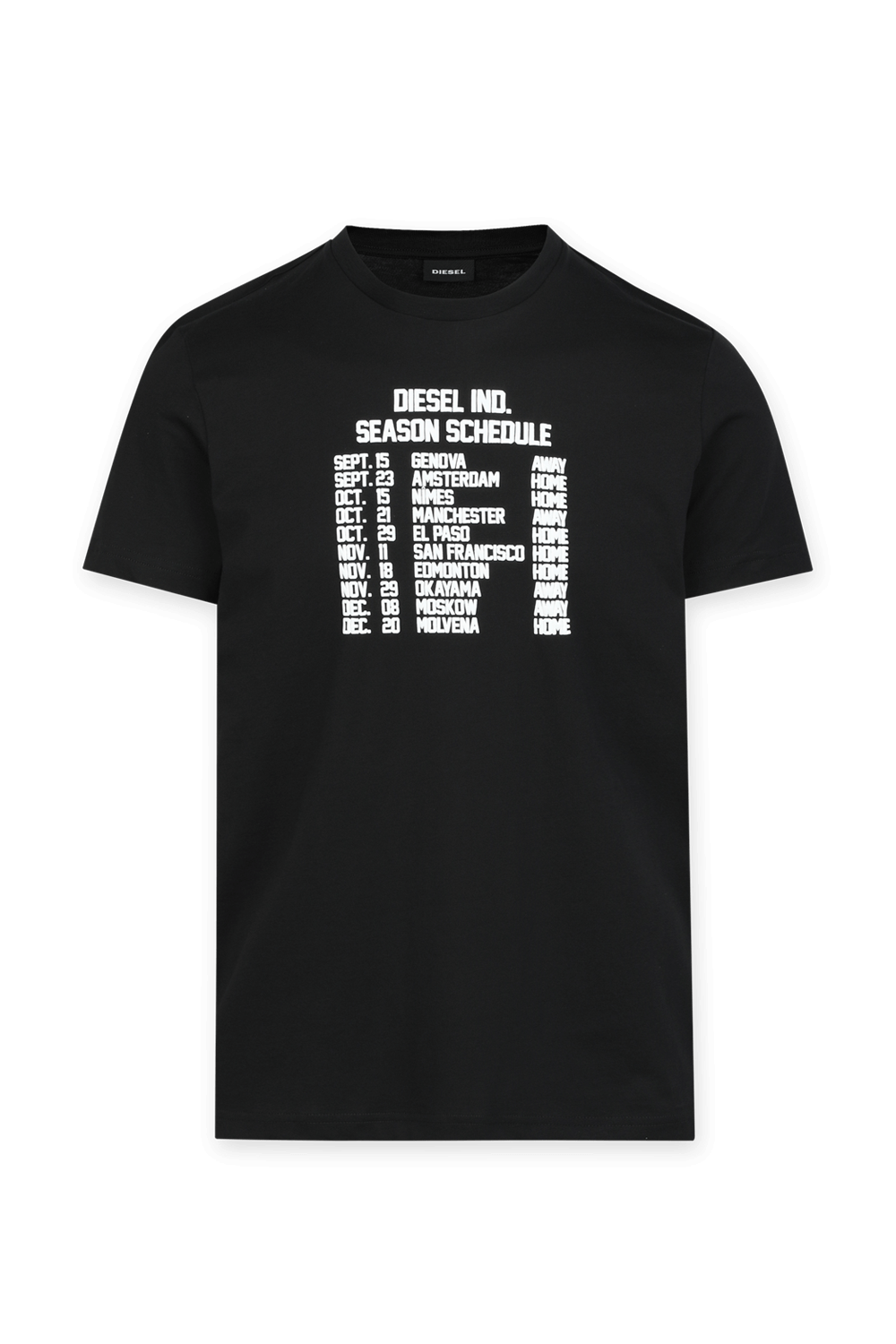 season Schedule T-Shirt in Black DIESEL