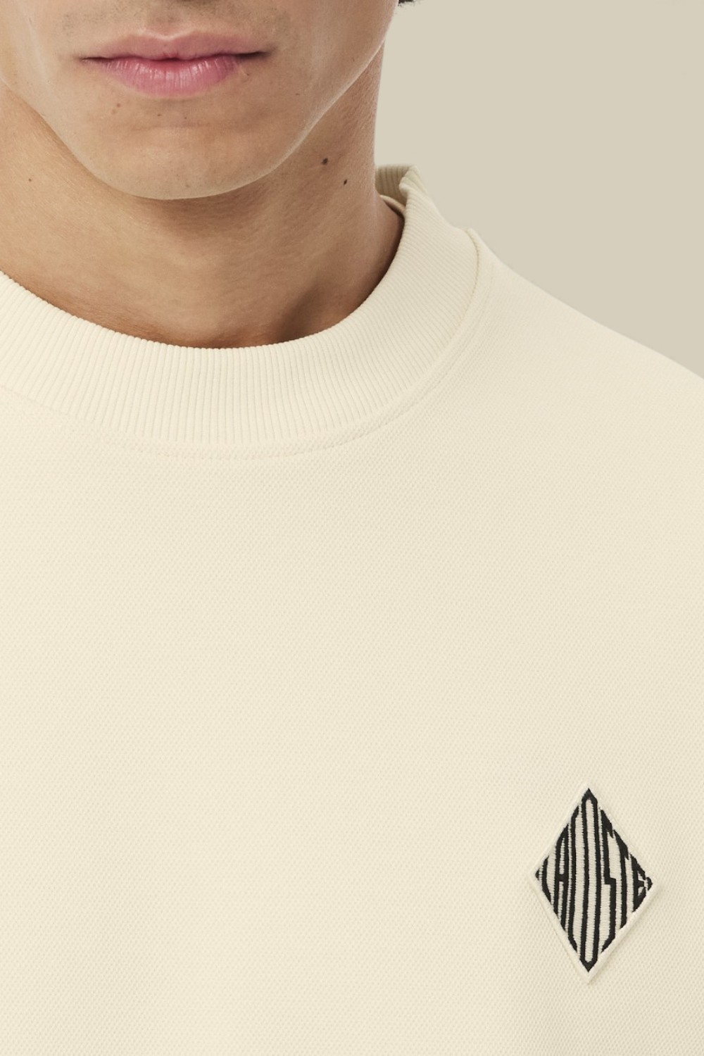 תמונת תקריב דוגמן של סווטשירט