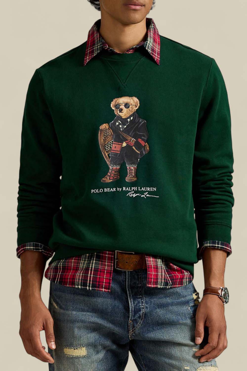 תמונת דוגמן קידמית של סווטשירט דובי