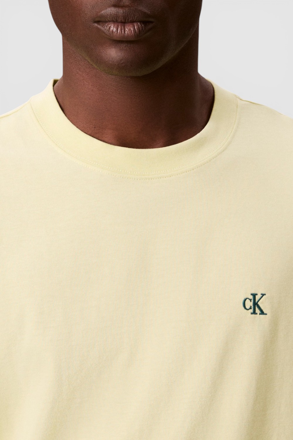 תמונת תקריב דוגמן של חולצת טי בגזרה משוחררת