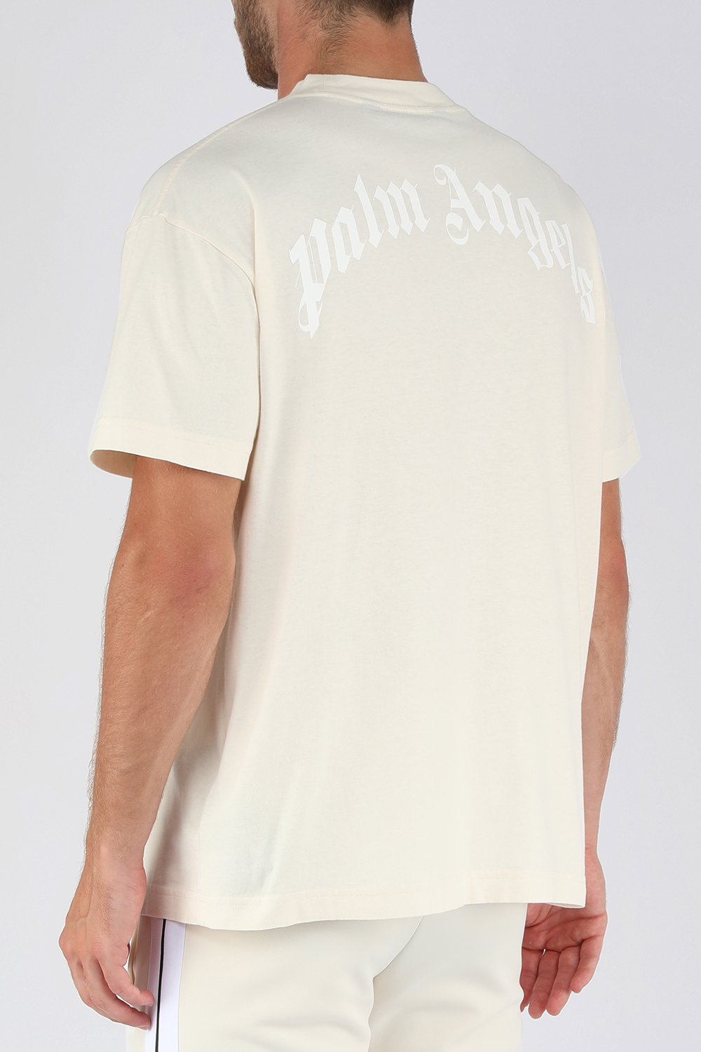 תמונת דוגמן אחורית של חולצת טי קצרה עם הדפס דב