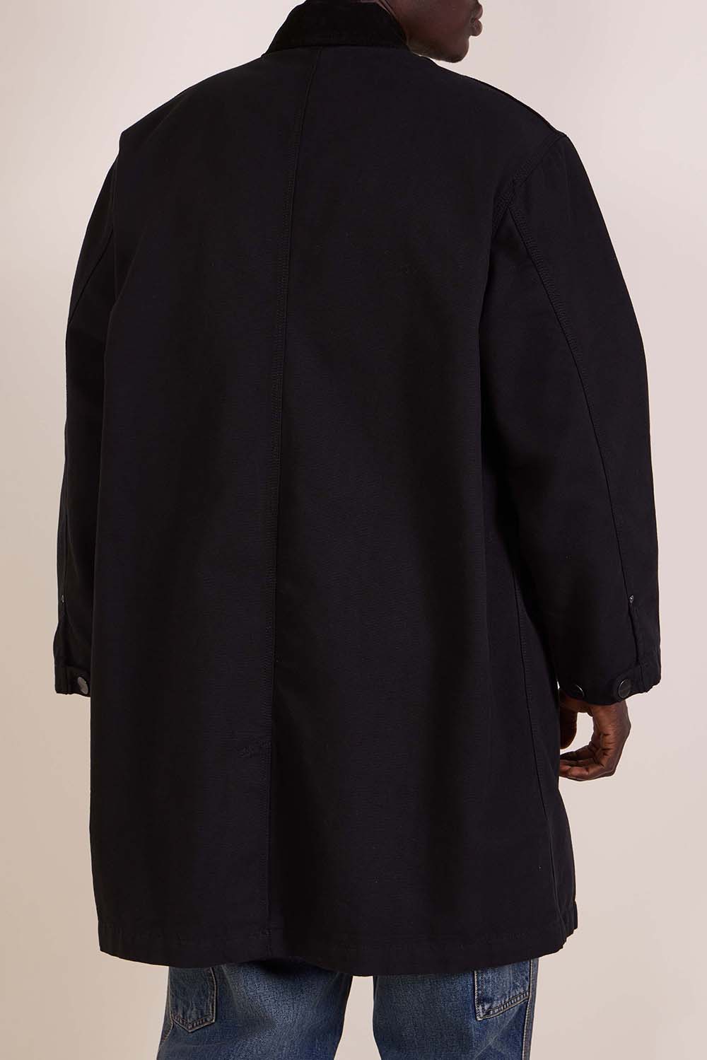 תמונת דוגמן אחורית של ז'קט ארוך