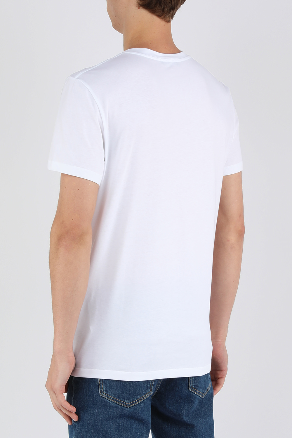 תמונת דוגמן אחורית של חולצת טי קצרה עם לוגו פריז