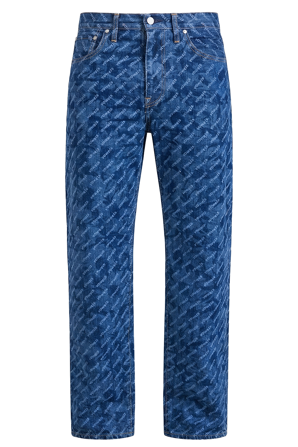 תמונה קידמית של מכנסי ג'ינס