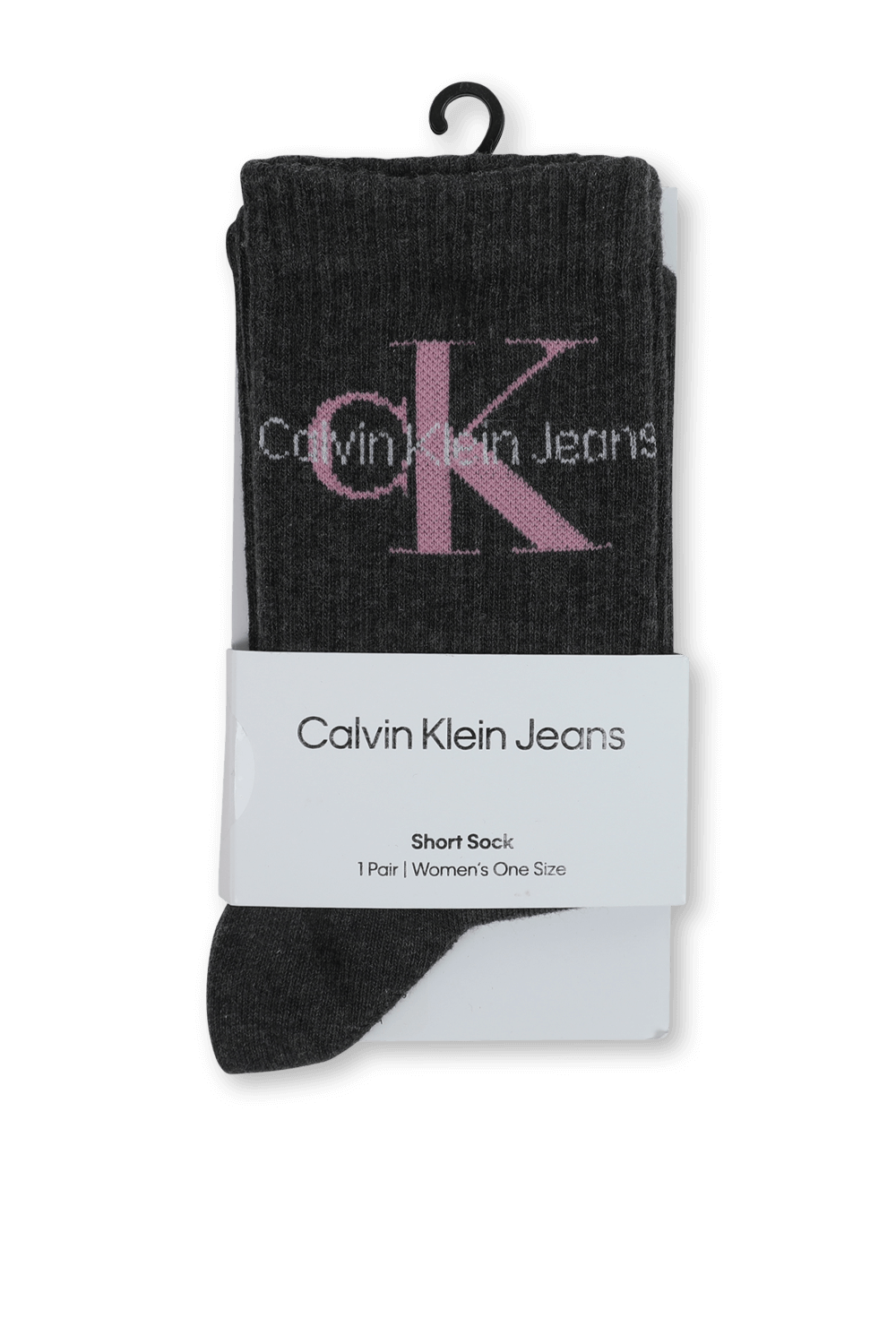 זוג גרביים עד הברך בגוון אפור כהה CALVIN KLEIN