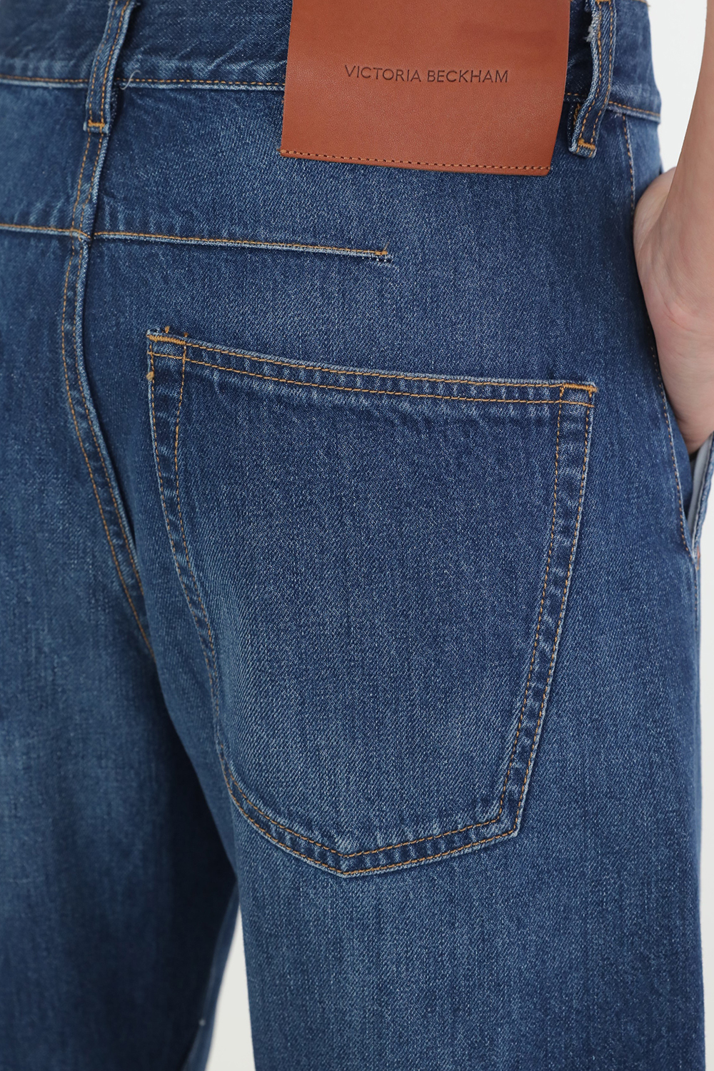 מכנסי ג'ינס בגזרת בלון נמוכה VICTORIA BECKHAM
