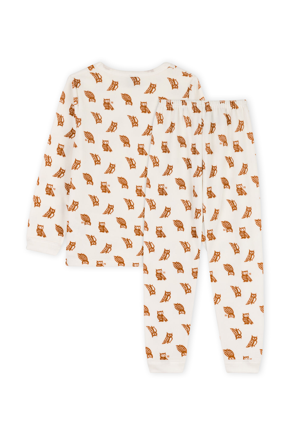 תמונה אחורית של סט פיג'מה ארוך ינשופים - גילאי 2-5