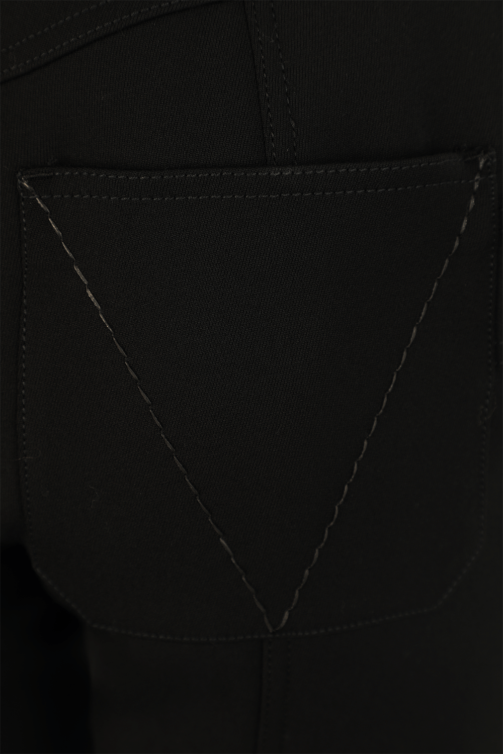 מכנסיים מצמר עם רוכסנים בגוון שחור BOTTEGA VENETA