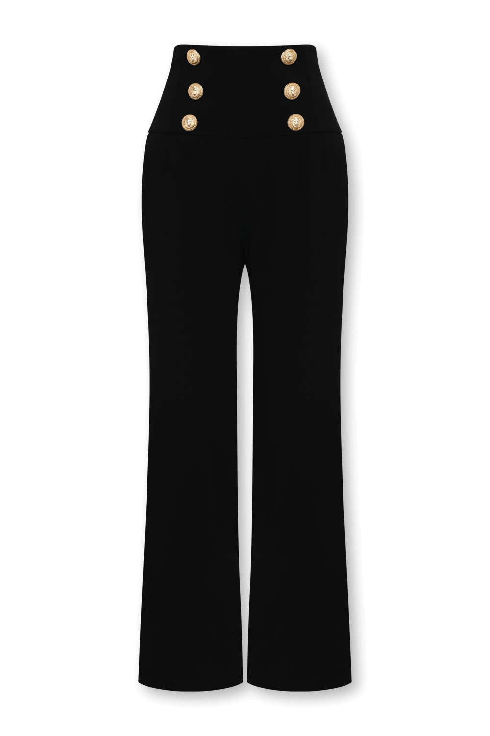 תמונה קידמית של מכנסיים ארוכים בגזרה גבוהה