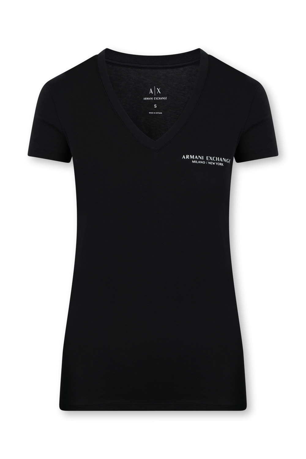 חולצת לוגו וי שחורה ARMANI EXCHANGE