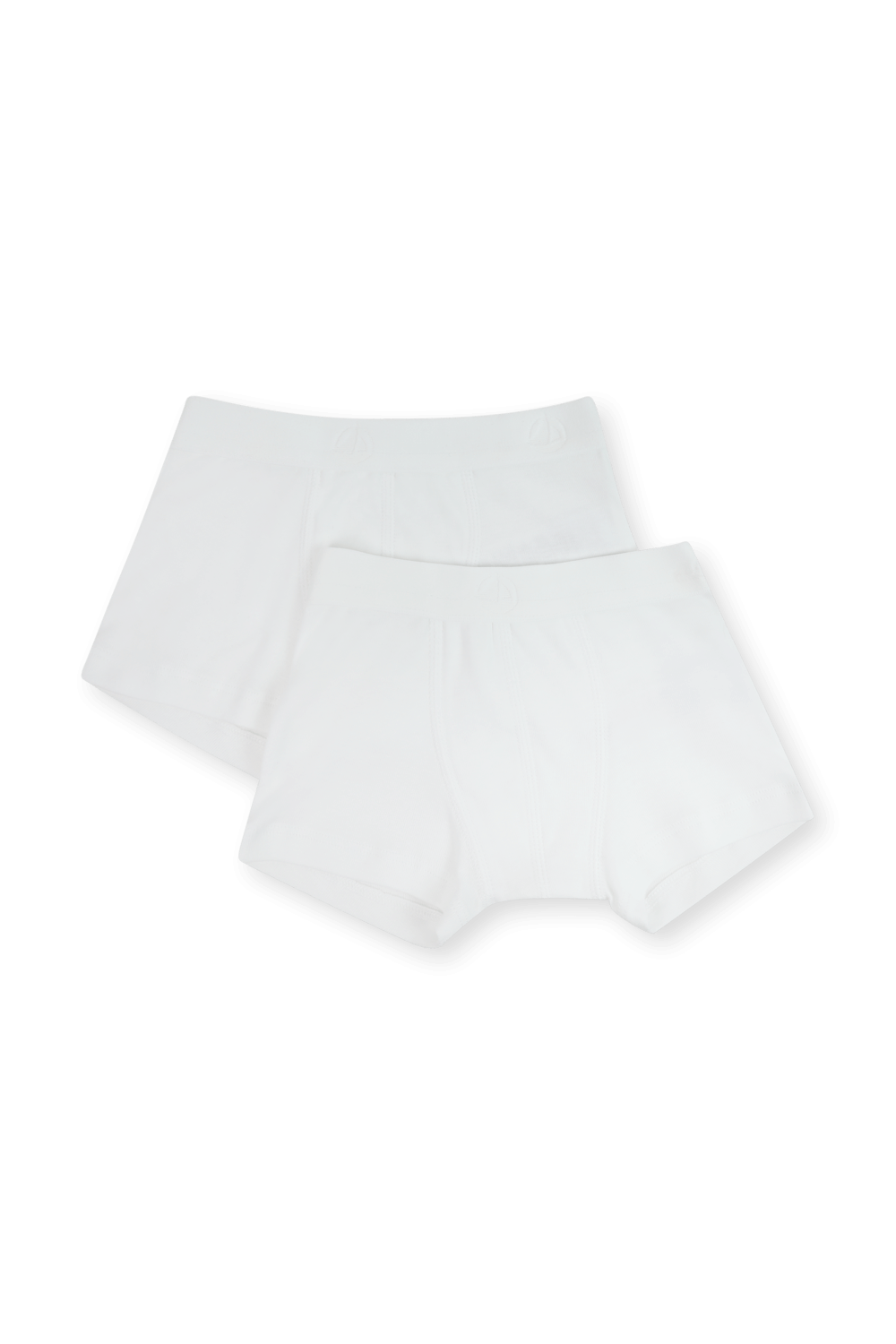 תמונה קידמית של גילאי 3-8 מארז שני זוגות בוקסרים לבנים