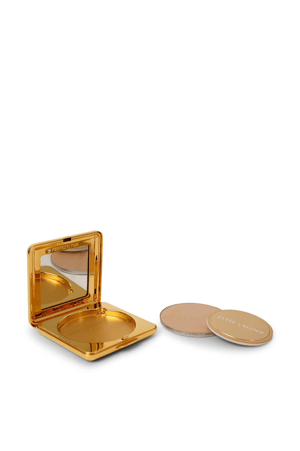 תמונת תקריב של מארז לפודרה Perfect Pair + מילוי לפודרה בגוון מדיום בגודל מיניאטורי