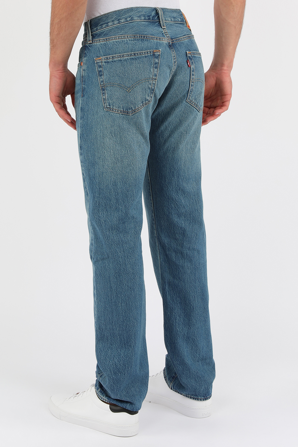 מכנסי ג'ינס 501 כחולים עם שפשופים LEVI`S