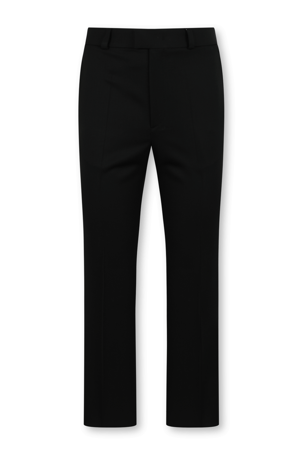 תמונה קידמית של מכנסי צמר מחויטים בשחור