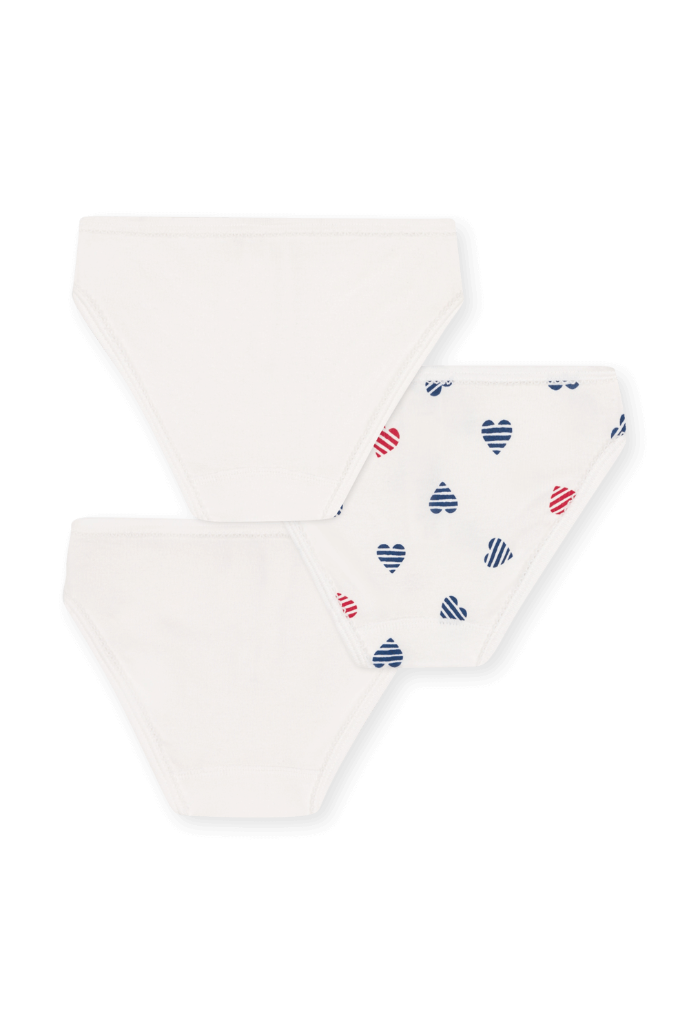 תמונה אחורית של שלושה זוגות תחתונים - גילאים 6-12 שנים