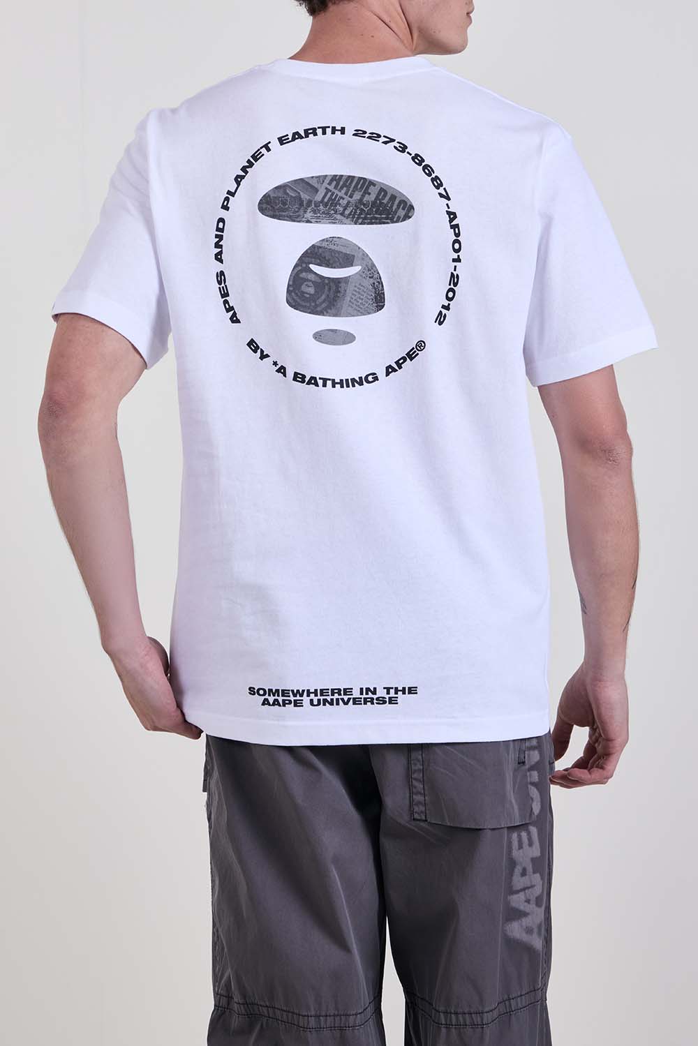 תמונת דוגמן אחורית של חולצת טי בגזרה ישרה