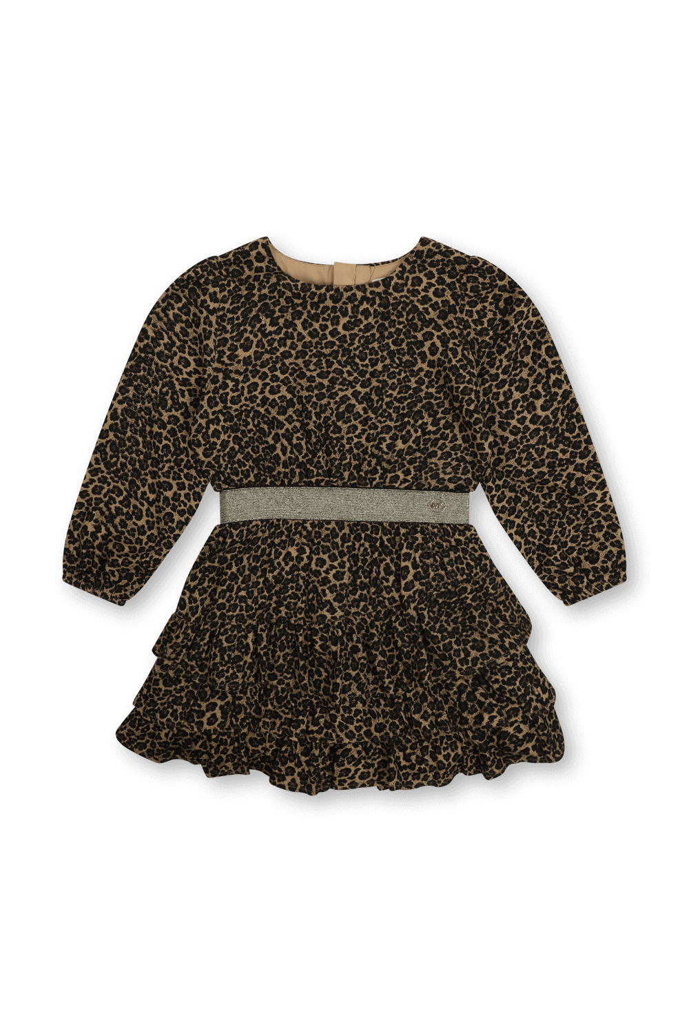 תמונה קידמית של גילאי 6-12 שמלת מיני מנומרת