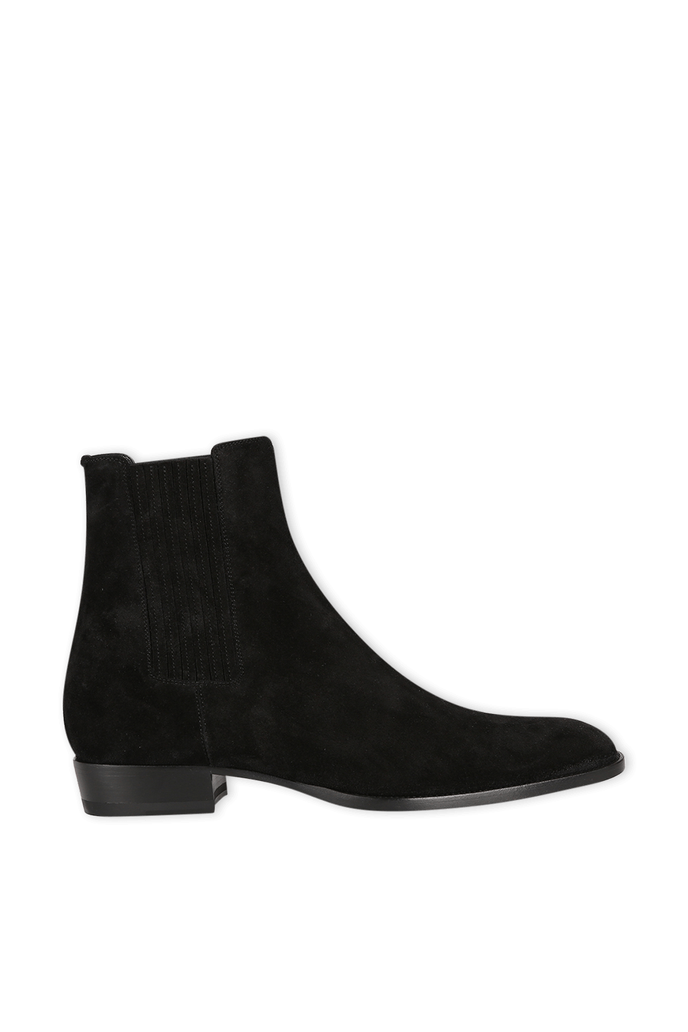 Wyatt Chelsea Boots In Black Suede SAINT LAURENT