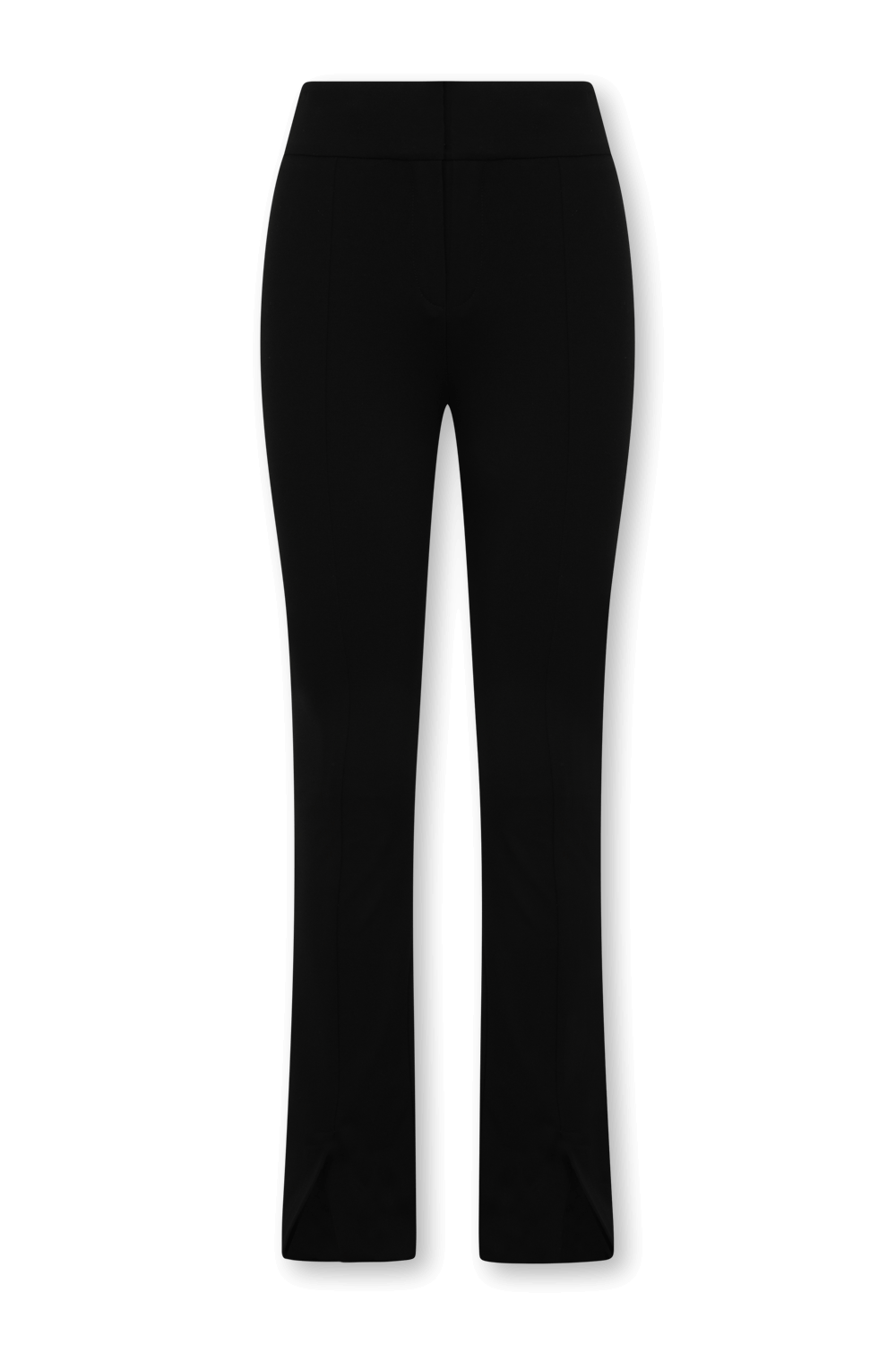 תמונה קידמית של מכנסיים מחויטים עם שסע